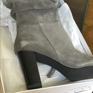 Grey Suede Boots